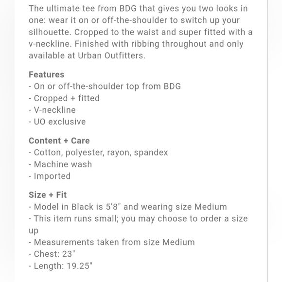 BDG Urban Outfitters Shannen v-neck ribbed top Medium (S/M) NWOT light blue - Picture 11 of 11